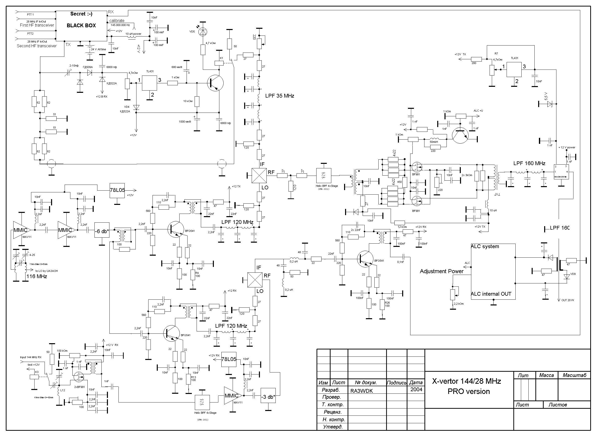 144 XVTR RA3WDK Homepage , Technique & Proects